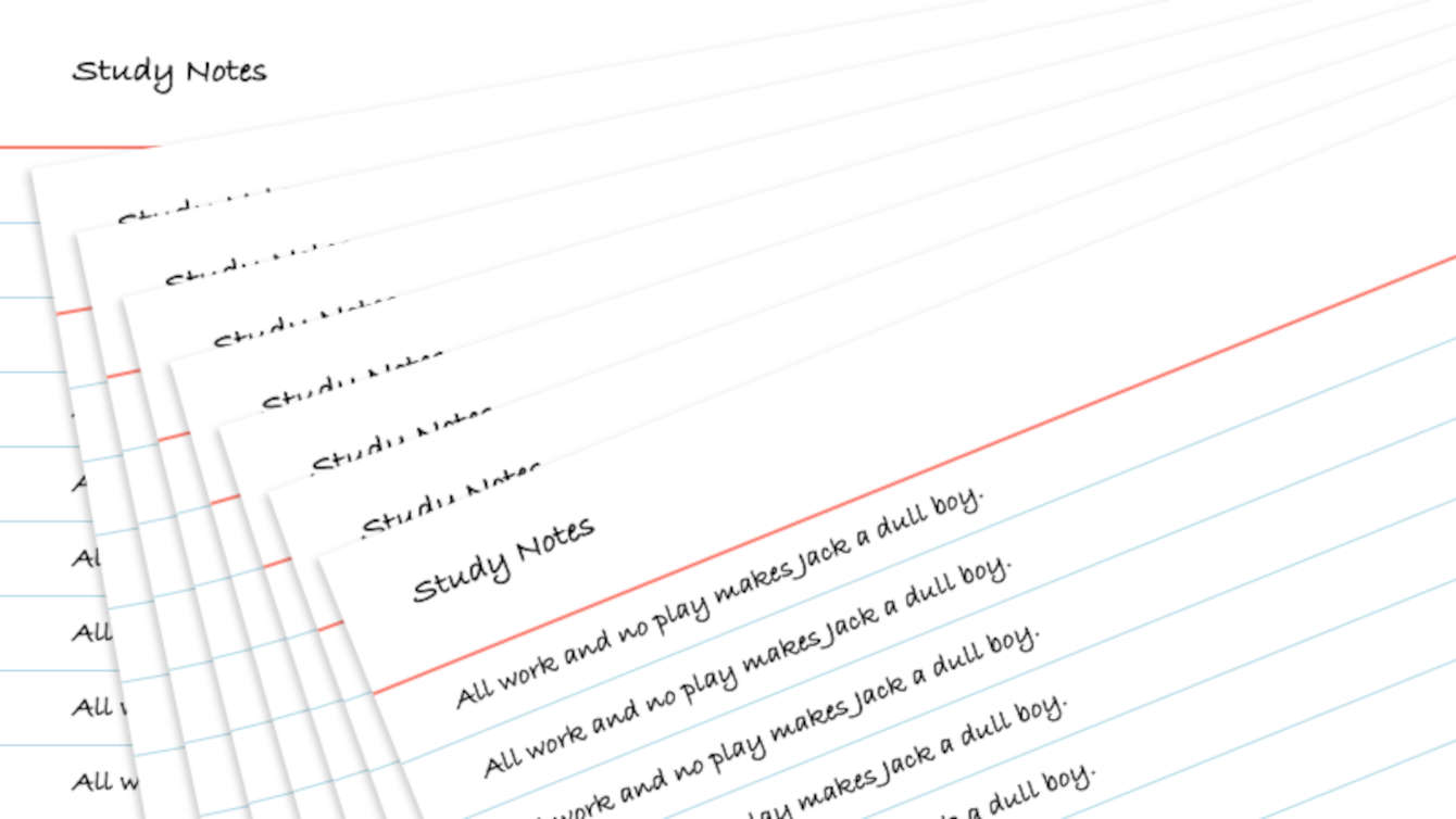 Stack of index cards